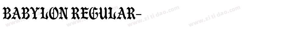 Babylon Regular字体转换